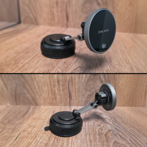 Blavec automibilinis laikiklis su belaidžiu įkrovimu BHC-02 Qi2.2 25W (BHC02-QI2PMWIB) juodos spalvos - Image 6