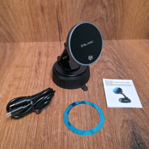 Blavec automibilinis laikiklis su belaidžiu įkrovimu BHC-02 Qi2.2 25W (BHC02-QI2PMWIB) juodos spalvos - Image 8