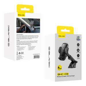 Blavec automobilinis telefono laikiklis su belaidžiu įkrovimu BHC-03 15W (BHC03-WIB) juodos spalvos - Image 8