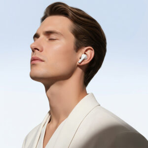 Blavec ausinės Bluetooth TWS BW-02 Carbon (BW02-W) baltos spalvos - Image 7