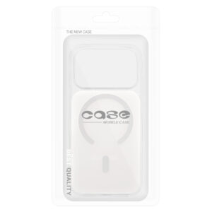 Glossy Magsafe dėklas skirtas Apple iPhone 15 Pro Max baltos spalvos - Image 5