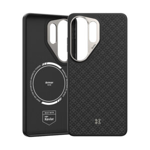 Benks Magnetic Armor Pro Armor Grid Kevlar dėklas Metal Frame 600D (H050) skirtas Samsung Galaxy S26 Ultra black - Image 2