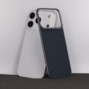 Liavec Carbon Layer Magsafe Aramid Fiber Cover skirtas Apple iPhone 17 Pro blue - Image 2