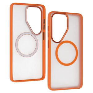 Liavec Soft dėklas Metal Frame skirtas Samsung Galaxy S26 Ultra orange - Image 2