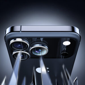 Rock Apsauginis stiklas Pure Series Camera Lens na aparat skirtas Apple iPhone 17 Pro/17 Pro Max (objektyvui 3 vnt) blue - Image 5