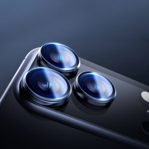 Rock Apsauginis stiklas Pure Series Camera Lens na aparat skirtas Apple iPhone 17 Pro/17 Pro Max (objektyvui 3 vnt) blue - Image 6