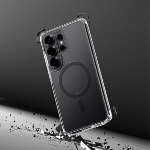 Rock dėklas Crystal Clear Magnetic Series skirtas Samsung Galaxy S26 Plus skaidrus-juodas - Image 8