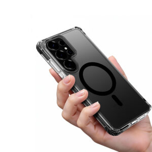 Rock dėklas Crystal Clear Magnetic Series skirtas Samsung Galaxy S26 Plus skaidrus-juodas - Image 9