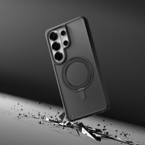 Rock dėklas Rotating Stand Soft Touch Series Magnetic skirtas Samsung Galaxy S26 juodos spalvos - Image 7