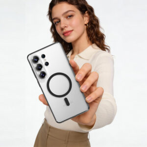 Rock dėklas Crystal Armor Series Magnetic skirtas Samsung Galaxy S26 Ultra juodos spalvos - Image 8