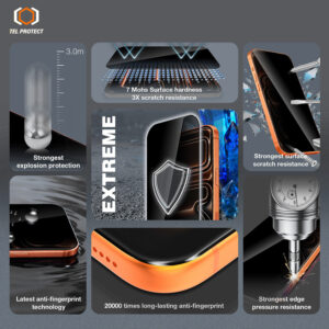 Apsauginis stiklasTel Protect 10X Privacy DLC Diamond Coating skirtas Samsung Galaxy S26 Ultra (with fingerprint unlock) - Image 6