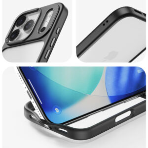 Rock dėklas Guard Lens Protection Series skirtas Apple iPhone 17 skaidrus-juodas - Image 2