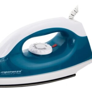Esperanza TRAVEL IRON SMOOTHER Sauso tipo lygintuvas Nelipnus padas 1200 W Mėlyna, Balta