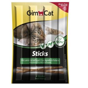 GimCat Sticks Lamb & Poultry Grain Free (4 vnt)