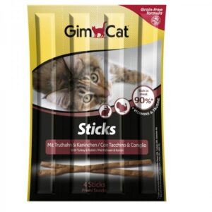GimCat Sticks Turkey & Rabbit Grain Free (4 vnt)