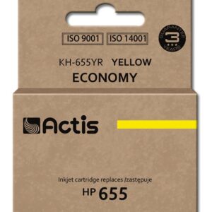 Actis " KH-655YR" rašalas (pakaitalas HP 655 CZ112AE; standartinis; 12 ml; geltonas)