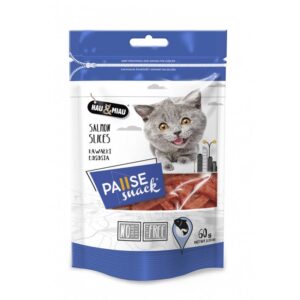 Hau&Miau skanėstai katėms lašišos gabalėliai  60g