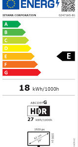 iiyama G-MASTER G2471HS-B1 kompiuterio monitorius 60,5 cm (23.8") 1920 x 1080 pikseliai „Full HD“ Juoda - Image 4