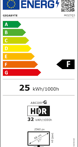 GIGABYTE MO27Q3 kompiuterio monitorius 68,6 cm (27") 2560 x 1440 pikseliai Quad HD QD-OLED Juoda - Image 4