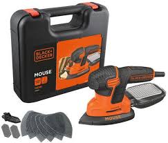 Black & Decker BLACK+DECKER KA2500K Levigatrice Multifunzione Mouse, Velocità 14.000 Giri/Min, 120 W