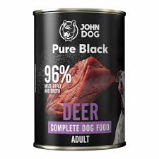 John Dog Pure Black dorosły jeleń šlapias maistas šunims 400g