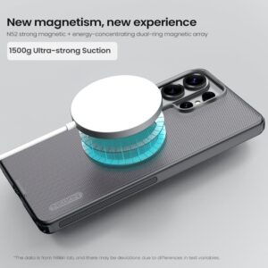 Nillkin Super Frosted PRO Magnetic Back dėklas skirtas Samsung Galaxy S26 Ultra skaidrus juodos spalvos - Image 2