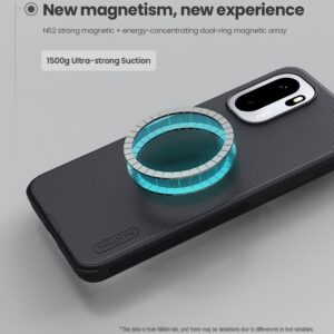 Nillkin Super Frosted PRO Magnetic Back dėklas skirtas OnePlus 15R juodos spalvos - Image 2