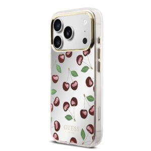 Guess TPU Glitter Cherry MagSafe dėklas skirtas iPhone 17 Pro Max
