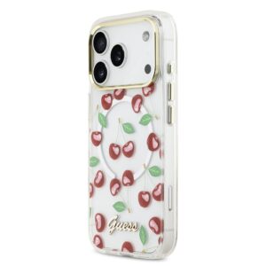 Guess IML Glitter Cherry MagSafe dėklas skirtas iPhone 17 Pro
