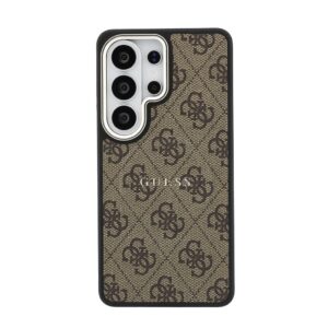 Guess PU Leather 4G Gold Frame Magnetic dėklas skirtas Samsung Galaxy S26 Ultra rudos spalvos - Image 2