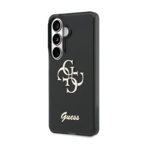 Guess IML 4G Script Metal Logo dėklas skirtas Samsung Galaxy 26 juodos spalvos