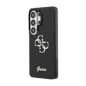 Guess IML 4G Script Metal Logo dėklas skirtas Samsung Galaxy 26 Ultra juodos spalvos