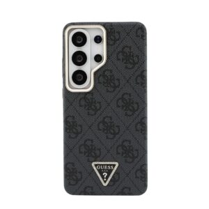Guess PU Leather 4G Strass Triangle Logo Gold Frame Magnetic dėklas skirtas Samsung Galaxy S26 Ultra juodos spalvos - Image 2