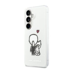 Karl Lagerfeld IML K&CH Back Logo Magnetic dėklas skirtas Apple iPhone Samsung Galaxy S26 skaidrus