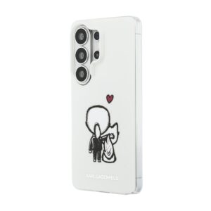 Karl Lagerfeld IML K&CH Back Logo Magnetic dėklas skirtas Apple iPhone Samsung Galaxy S26 Ultra skaidrus