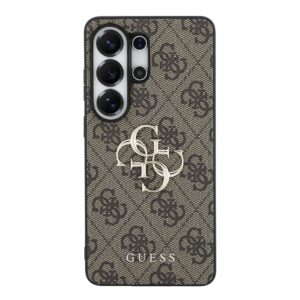 Guess PU 4G Metal Logo dėklas skirtas Samsung Galaxy S26 Ultra rudos spalvos - Image 2