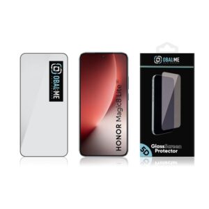 OBAL:ME 5D Apsauginis stiklas Screen Protector skirtas Honor Magic8 Lite Black - Image 2