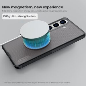 Nillkin Super Frosted PRO Magnetic dėklas skirtas Samsung Galaxy S26 Transparent Black - Image 2