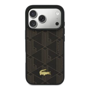 Lacoste PVC Blend MagSafe Case + Wallet for Apple iPhone 17 Pro Max rudos spalvos