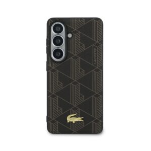 Lacoste PVC Blend Monogram Gold Logo Magnetic dėklas skirtas Samsung Galaxy S26 rudos spalvos - Image 2