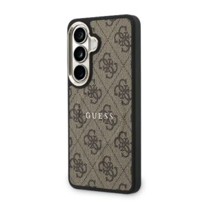 Guess PU Leather 4G Gold Frame Magnetic dėklas skirtas Samsung Galaxy S26+ rudos spalvos