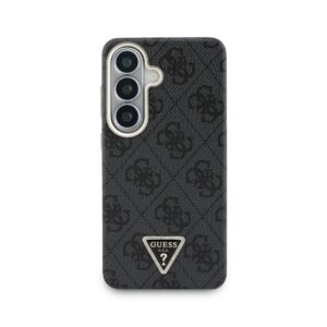 Guess PU Leather 4G Strass Triangle Logo Gold Frame Magnetic dėklas skirtas Samsung Galaxy S26 juodos spalvos - Image 2