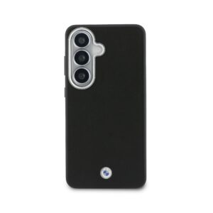 BMW Signature PU Leather Metal Logo Magnetic dėklas skirtas Samsung Galaxy S26 juodos spalvos - Image 2