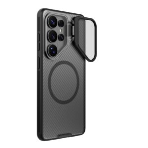 Nillkin CamShield Prop Magnetic (skaidrus Lens) dėklas skirtas Samsung Galaxy S26 Ultra skaidrus juodos spalvos