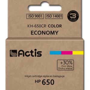 Actis KH-650CR rašalas (pakaitalas HP 650 CZ102AE; standartinis; 9 ml; spalvotas)