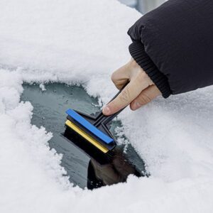 MURSKA ice scraper, "S" (16 cm) with brass blade and squeegee, made in Finland (58380) - Image 2