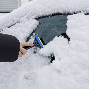 MURSKA ice scraper, "S" (16 cm) with brass blade and squeegee, made in Finland (58380) - Image 3