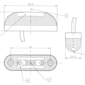 Gabaritų žibintas LD230 GRAPHITE white white - Image 3