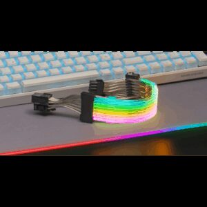 Mars Gaming MCA-16, Extender Cable Argb 8+8pin PCIE for Graphics Card 310mm - Image 2