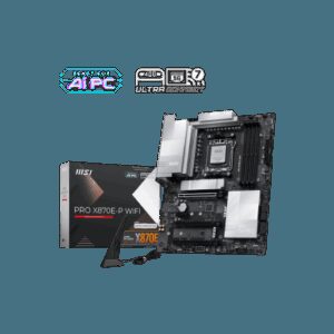 MSI PRO X870E-P WIFI | Processor family AMD | Processor socket AM5 | DDR5 UDIMM | Supported hard disk drive interfaces SATA, M.2 | Number of SATA connectors 4